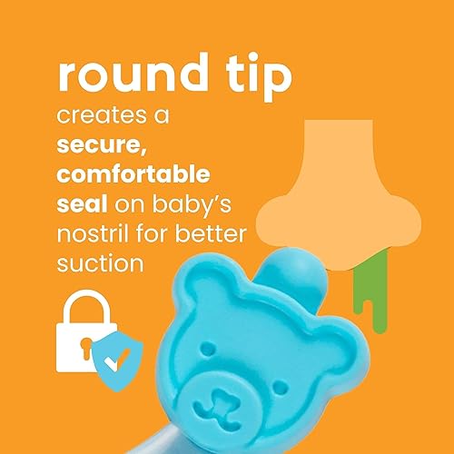 Miniatura 7 de oogiebear Aspirador de bombilla el lechón seguro para la nariz del bebé  Aspirador nasal para bebés recién nacidos y niños pequeños  Chupón de nariz