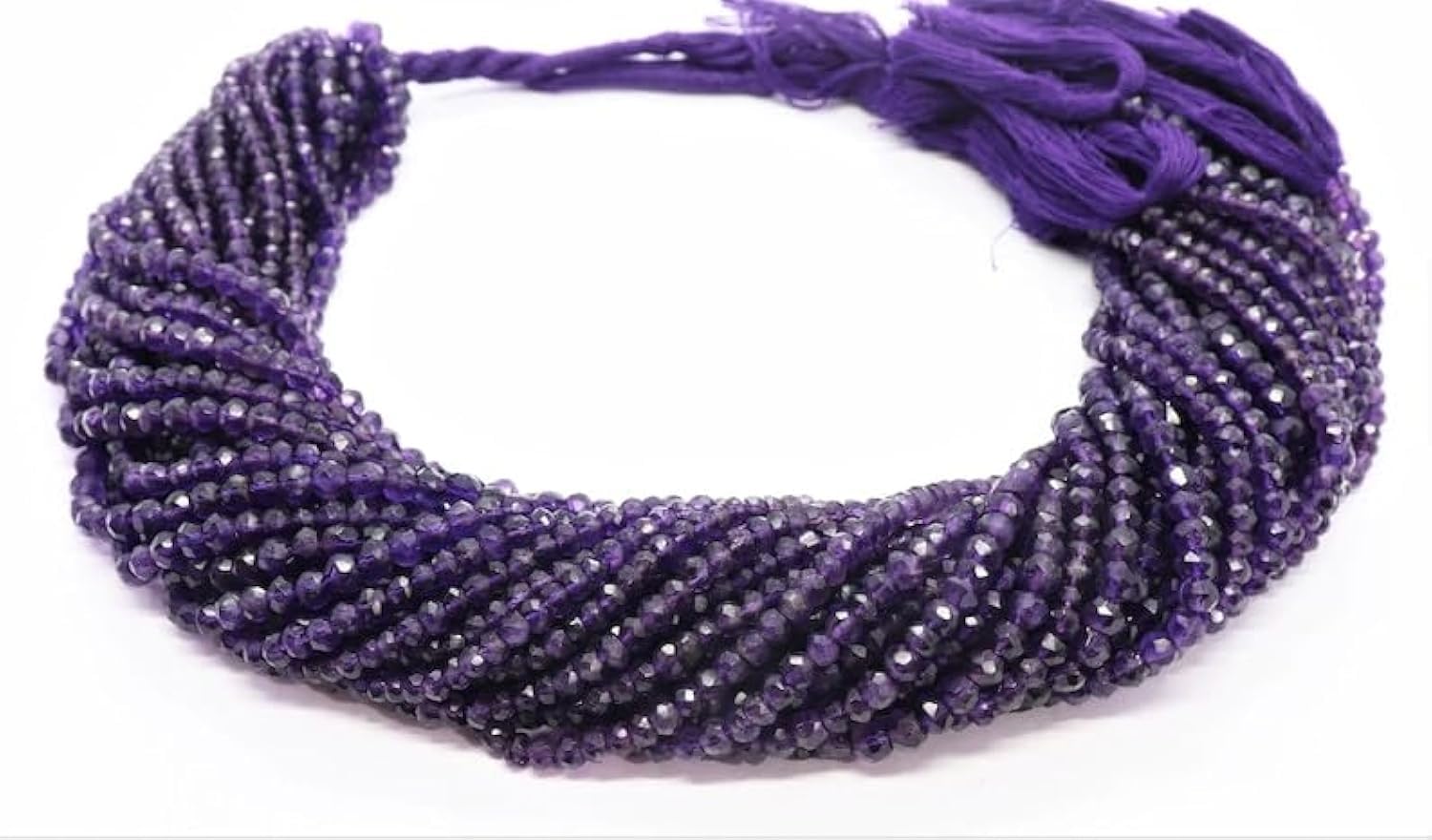 Améthyste africaine naturelle perles à facettes de qualité supérieure pour bijoux