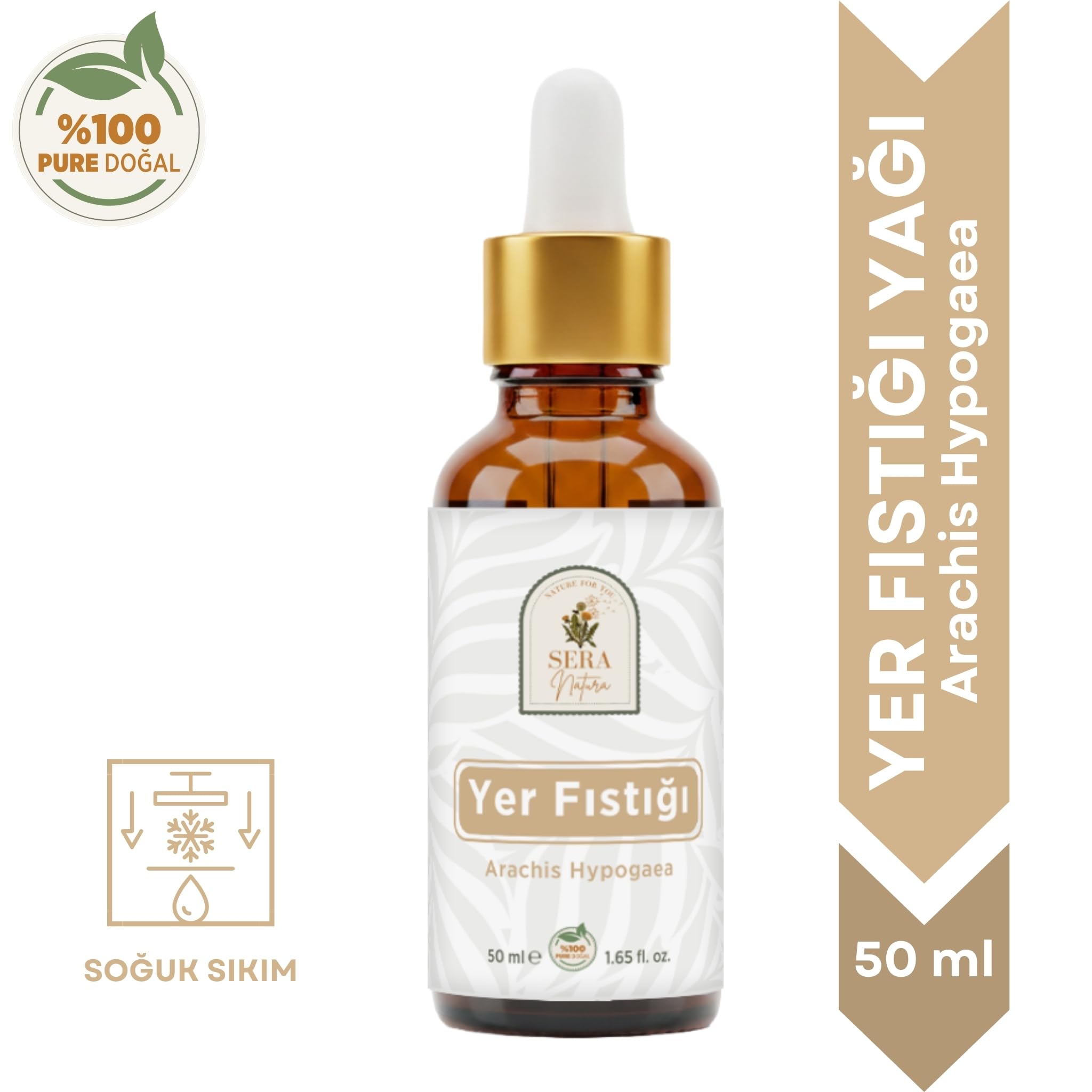 Yer Fıstığı Yağı 50 ml –%100 Doğal Besleyici & Dengeleyici