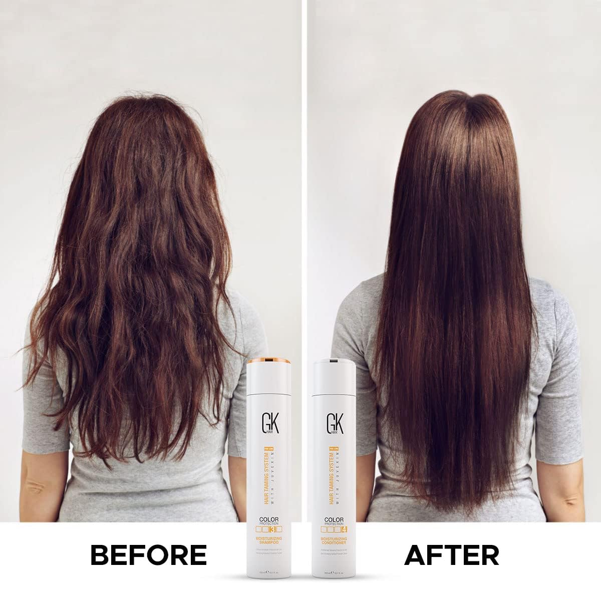 GK HAIR Color Protection Moisturizing Shampoo and Conditioner with Argan Hair Oil Combo free from Paraben and Sulfae for Damaged Frizzy Oily and Dry Hairs - Image 2