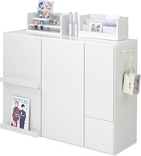 LOWYA ロウヤ 推し活収納 推し活 グッズ収納 本棚 コミックラック 薄型 スリム 大容量 幅120cm 白 ホワイト