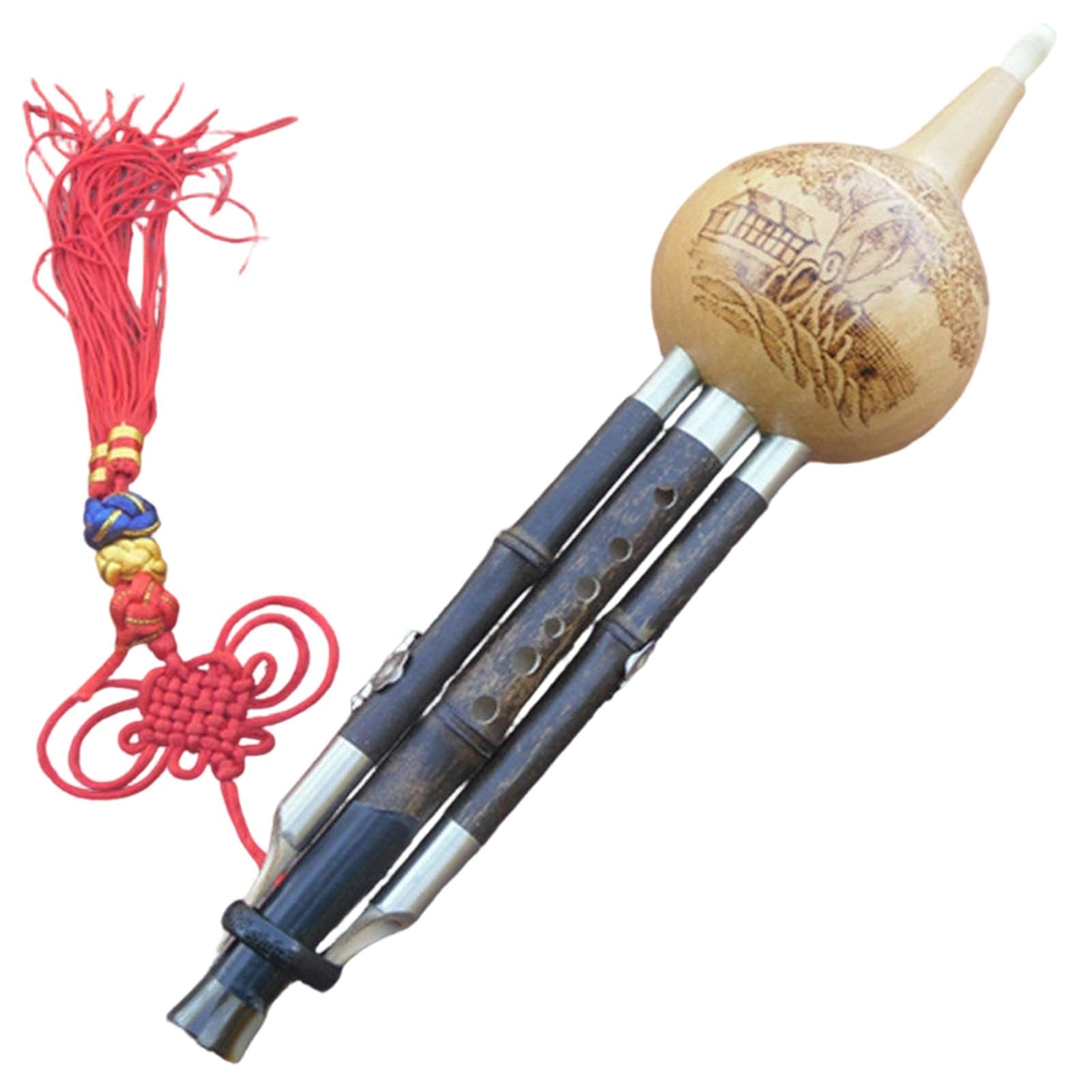 Hulusi Flute Single Belly C Major Bb GF Hulusi Flet Kolekcjonerski Profesjonalny Instrument Klasy Performance(F minor)