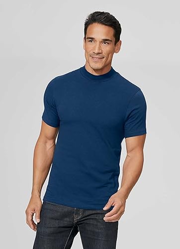 mock neck tee shirts short sleeve