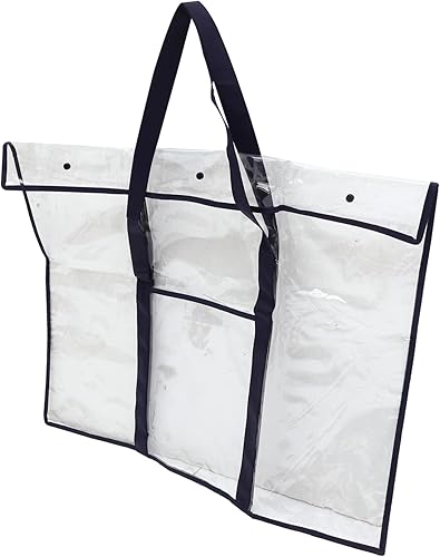 Ciieeo Bolsa de almacenamiento transparente, bolsa de almacenamiento transparente, estuche de portafolio de arte de 18 x 24 pulgadas, tablero de