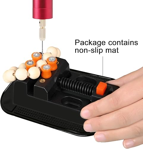 Miniatura 4 de Juego de taladro eléctrico de resina, tornillo de banco para moldes, fundición de joyería, prensa de taladro antideslizante YASPIT 210 piezas de