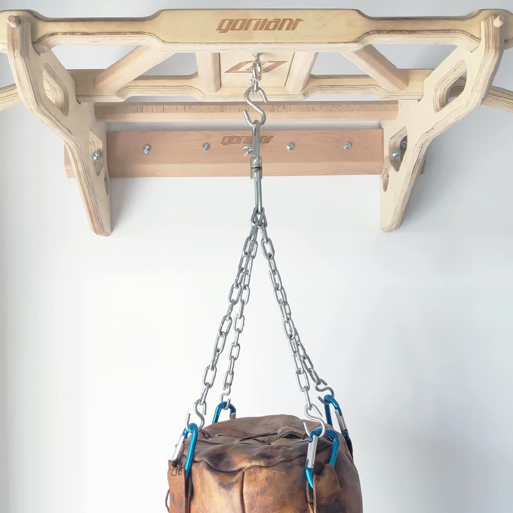 Support Sac de Frappe pour Barre de Traction Titan: conçu pour Les entraînements de Boxe, MMA, pour Barre de tractions Murale