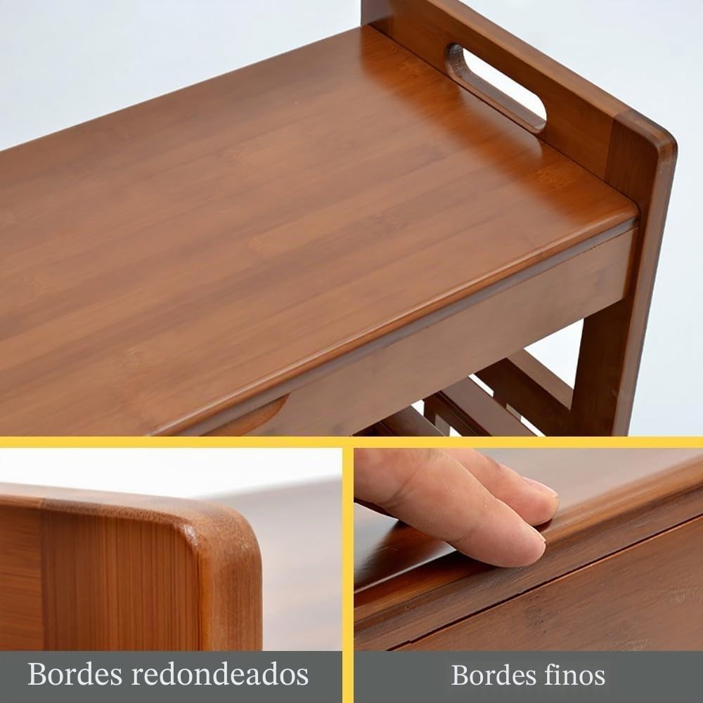 Banco Zapatero, Banco Entrada Recibidor con Asiento Acolchado, Compartimento Oculto, Abierto con Puertas y Estantes para 3 Pares de Zapatos,90x33x50cm