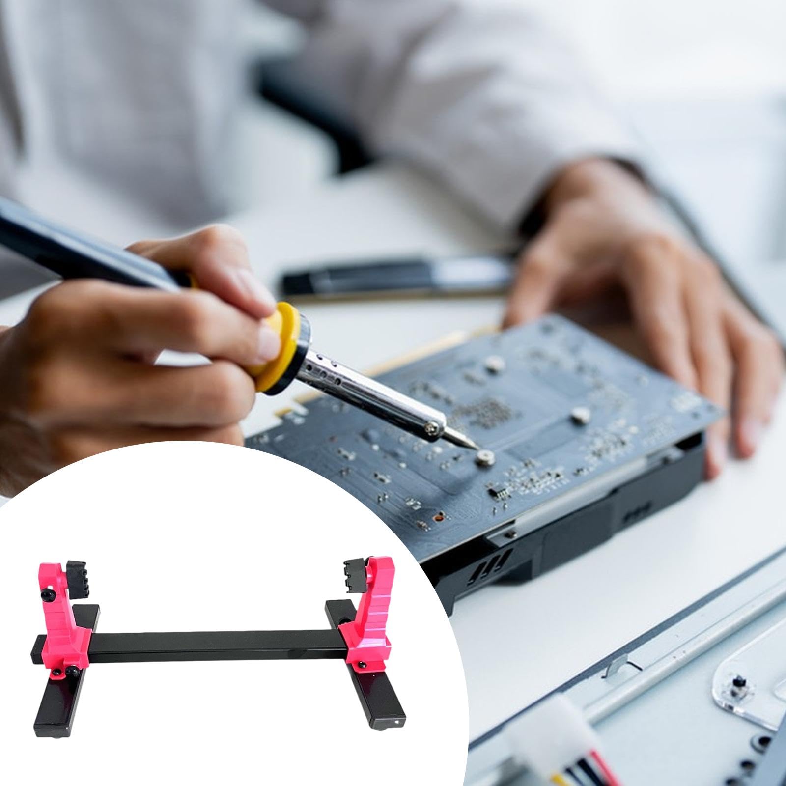 MagiDeal Soporte para placa de circuito impreso con abrazadera auxiliar ajustable y flexible de 0 a 200 mm. Soporte estable para soldadura de PCB. Herramienta