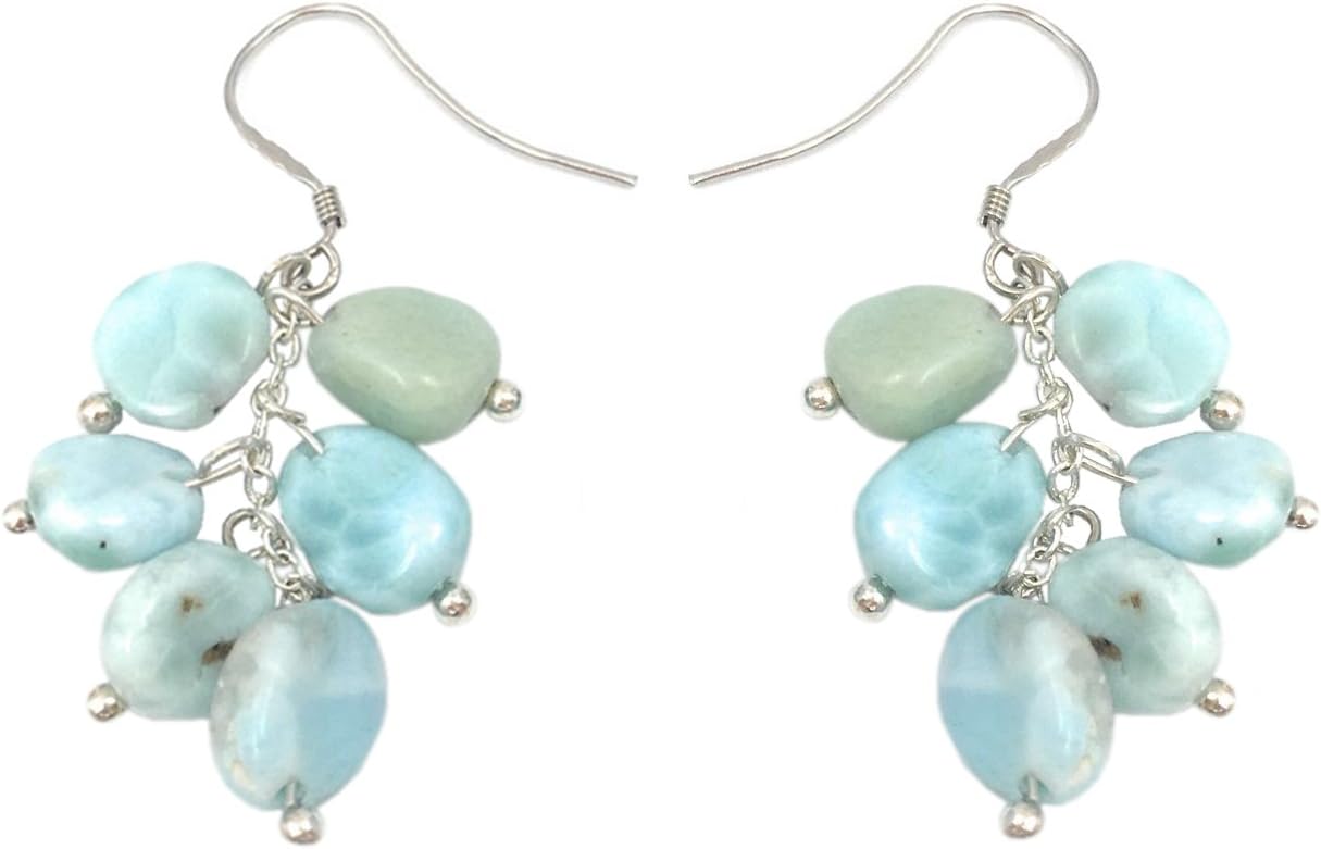 Lii Ji Natural Stone Larimar Drop Earring