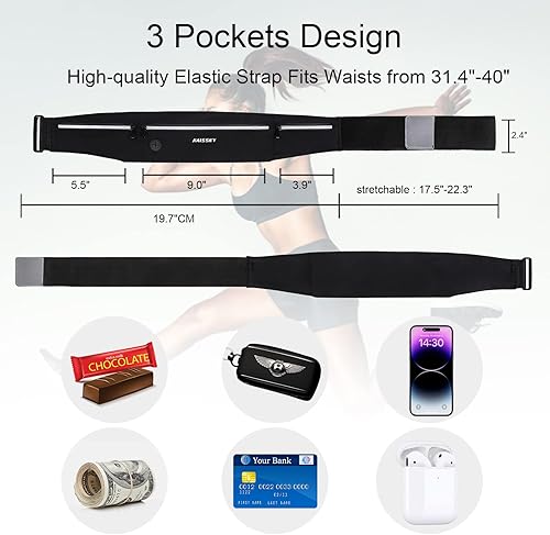 Miniatura 2 de GUZACK Riñonera para correr para hombres y mujeres  Riñonera para iPhone 131211 Pro Max, iPhone 131211 ProSE 2XSXRX8 Plus - Cinturón de correr