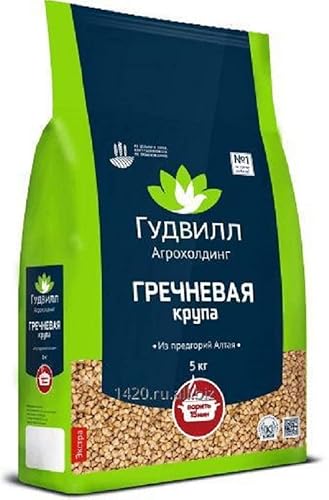 Miniatura 1 de Goodwill Granos de trigo sarraceno de cocción rápida "Extra" 5 kg  11lb    "" Hecho en Rusia