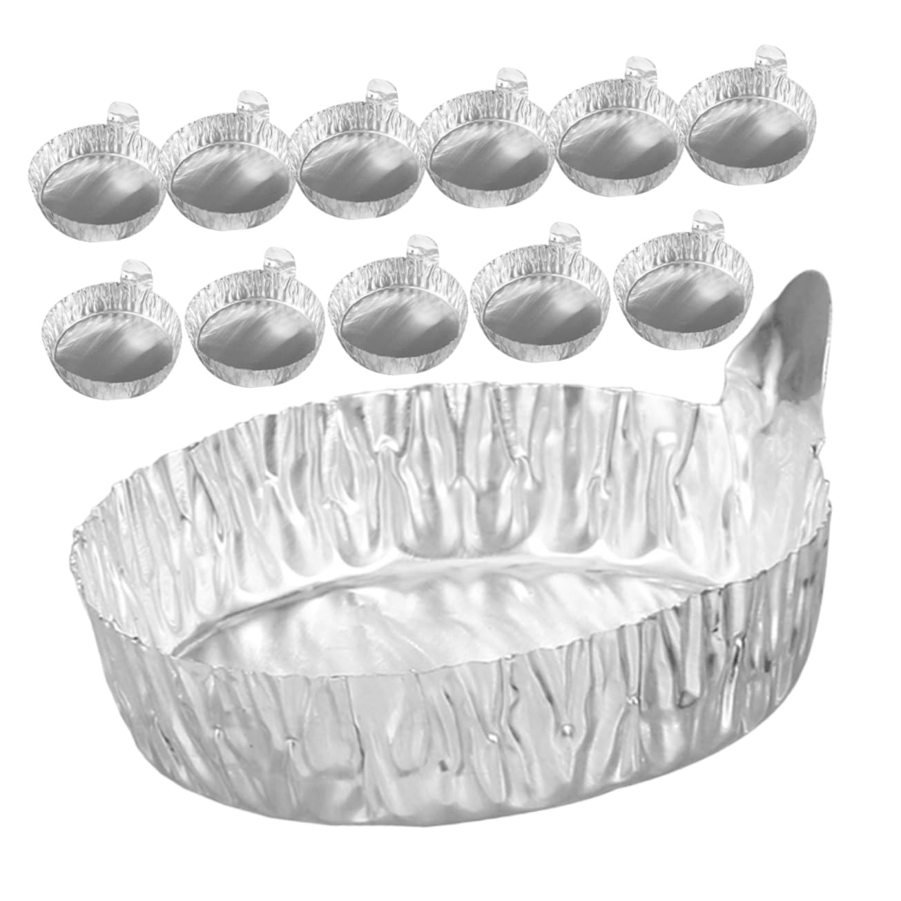 Cabilock 20pcs Aluminum Foil Weighing Trays Weigh Boats 42ml Capacity Laboratory Supplies Easy to Clean