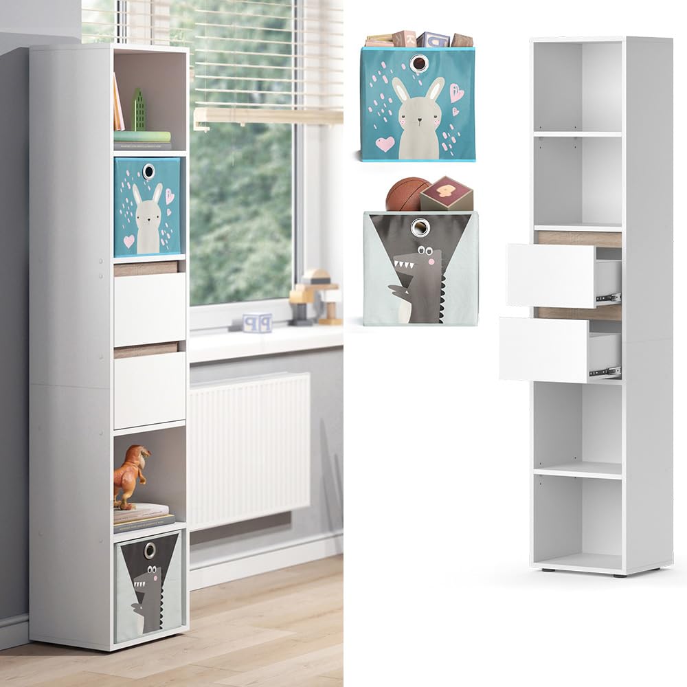 SoBuy KMB78-W Étagère Murale, Étagère de Rangement Suspendue, Porte