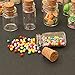 10Pcs Dollhouse Glass Jars Miniature: 1/12 Scale Glass Bottles Food Container for Kitchen Restaurant - Mini Canister Empty with Cork，Dollhouse Accessories，Dollhouses Décor