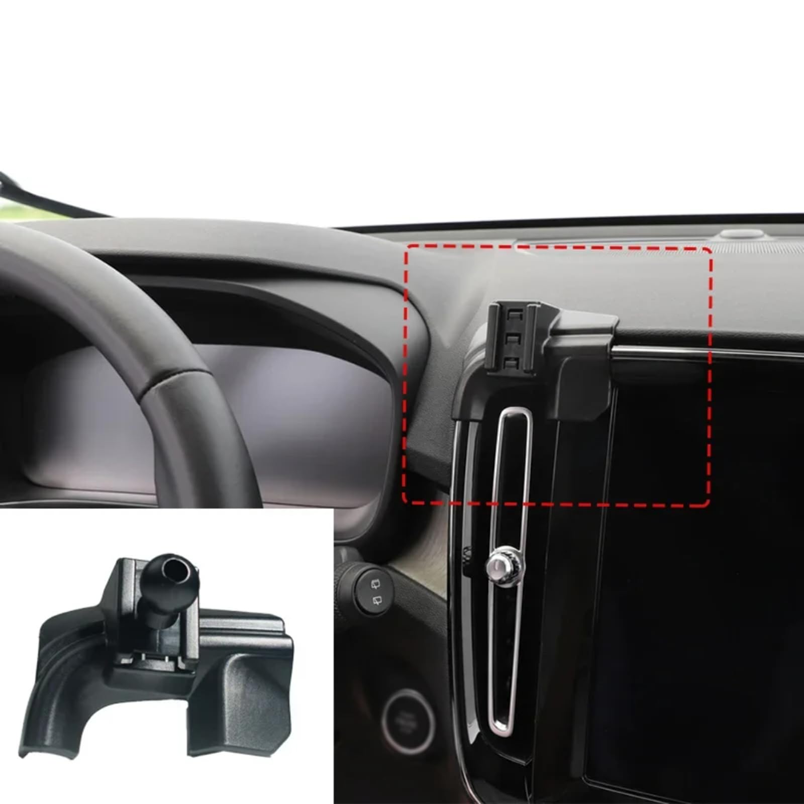 Uchwyt samochodowy dla Volvo XC40 2020-2024, Uchwyt na telefon samochodowy