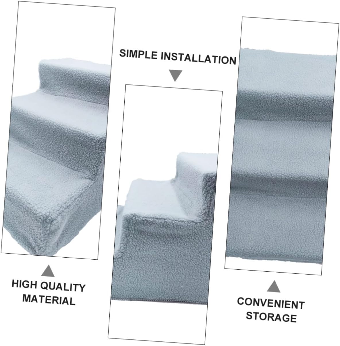 BESPORTBLE Pet Stairs for High Beds Dog Cat Steps Ramp Plastic Triangle Structure Easy Access for Pets Portable for Small Puppies