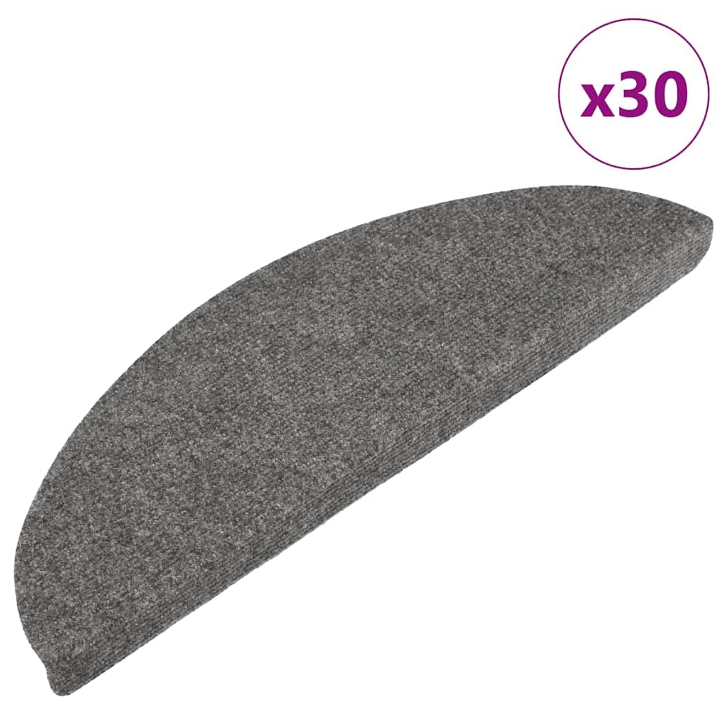 Tidyard Tapis d'escalier Auto-adhésifs 30 pcs Gris 56x17x3 cm, Tapis Escalier Tapis de Sécurité pour Sol Protection, Aînés et Animaux