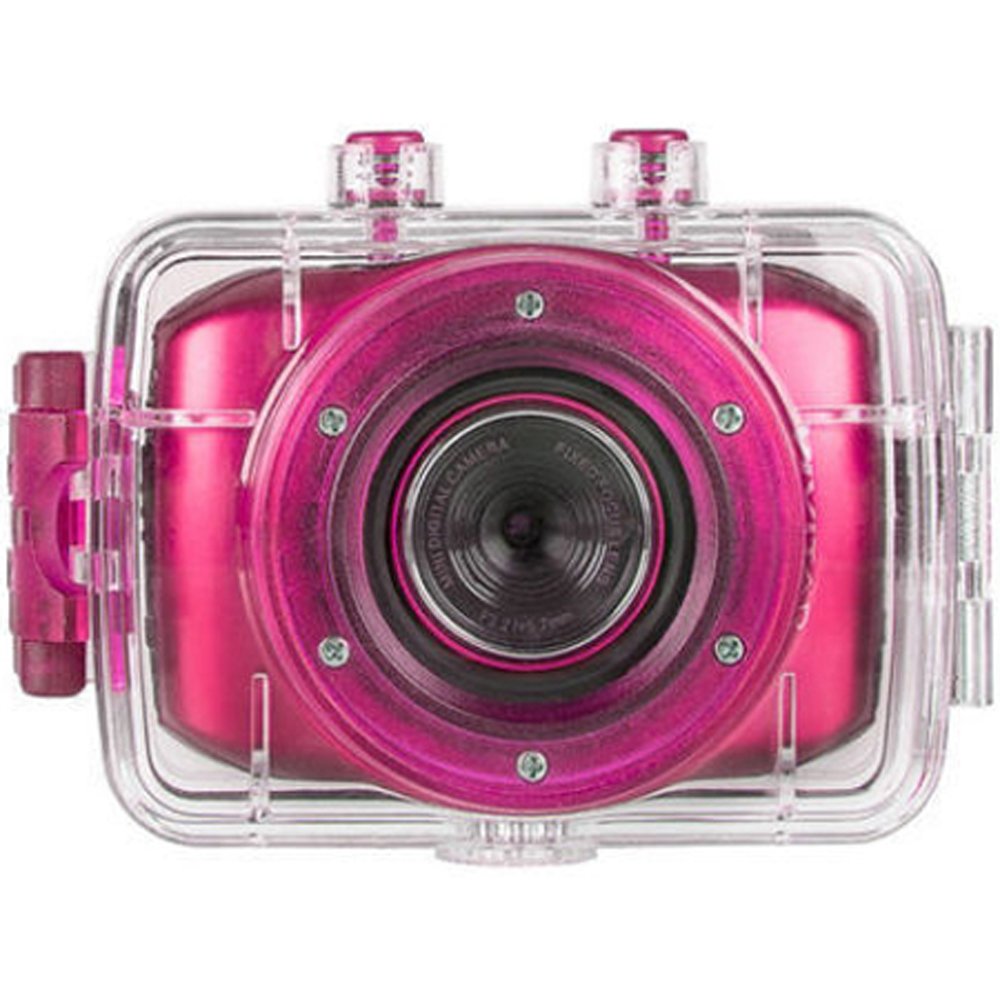 Vivitar DVR781HD HD Waterproof Action Video Camera Camcorder with Helmet & Bike Mounts (Pink)