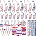 Funnymoom 194 Pcs 250th Anniversary 4th of July Party Favors Gifts Set Independence Day Cup Fillers Patriotic Party Keychain Pencil Silicone Bracelet for Memorial Day Prize Rewards, 24 Sets