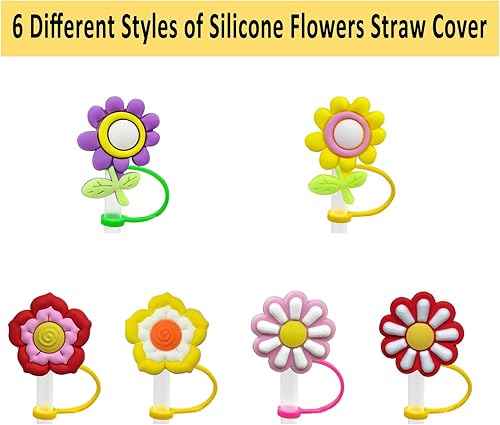 Miniatura 2 de 6 fundas de silicona para popotes, tapas reutilizables para popotes, tapas de popote para vasos, puntas de popote a prueba de salpicaduras, a prueba