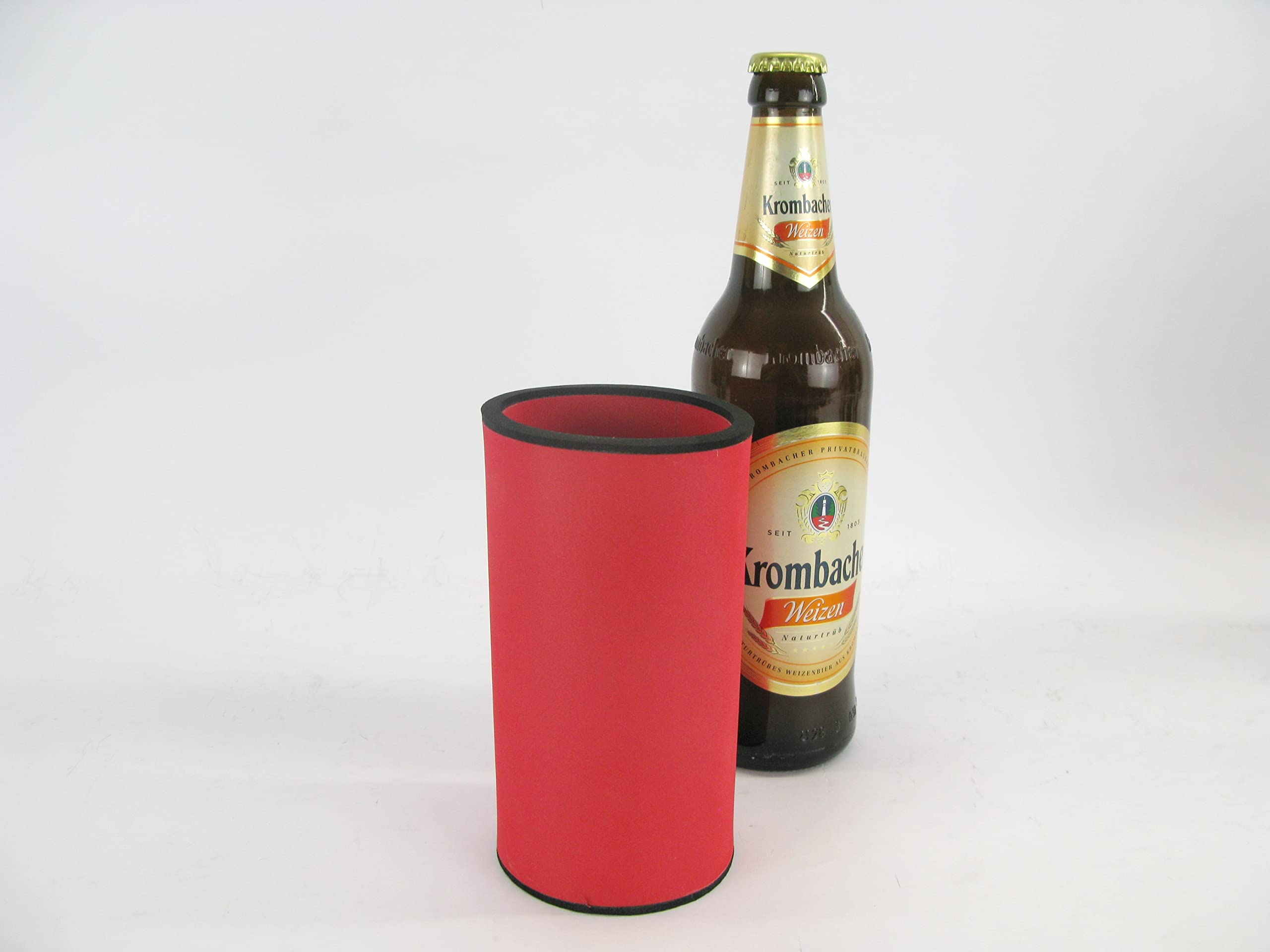 8er Set Getränkekühler 0,5l Flasche - Bierkühler - Neoprenkühler - passgenau ~Flaschenkühler~ rote Kühler