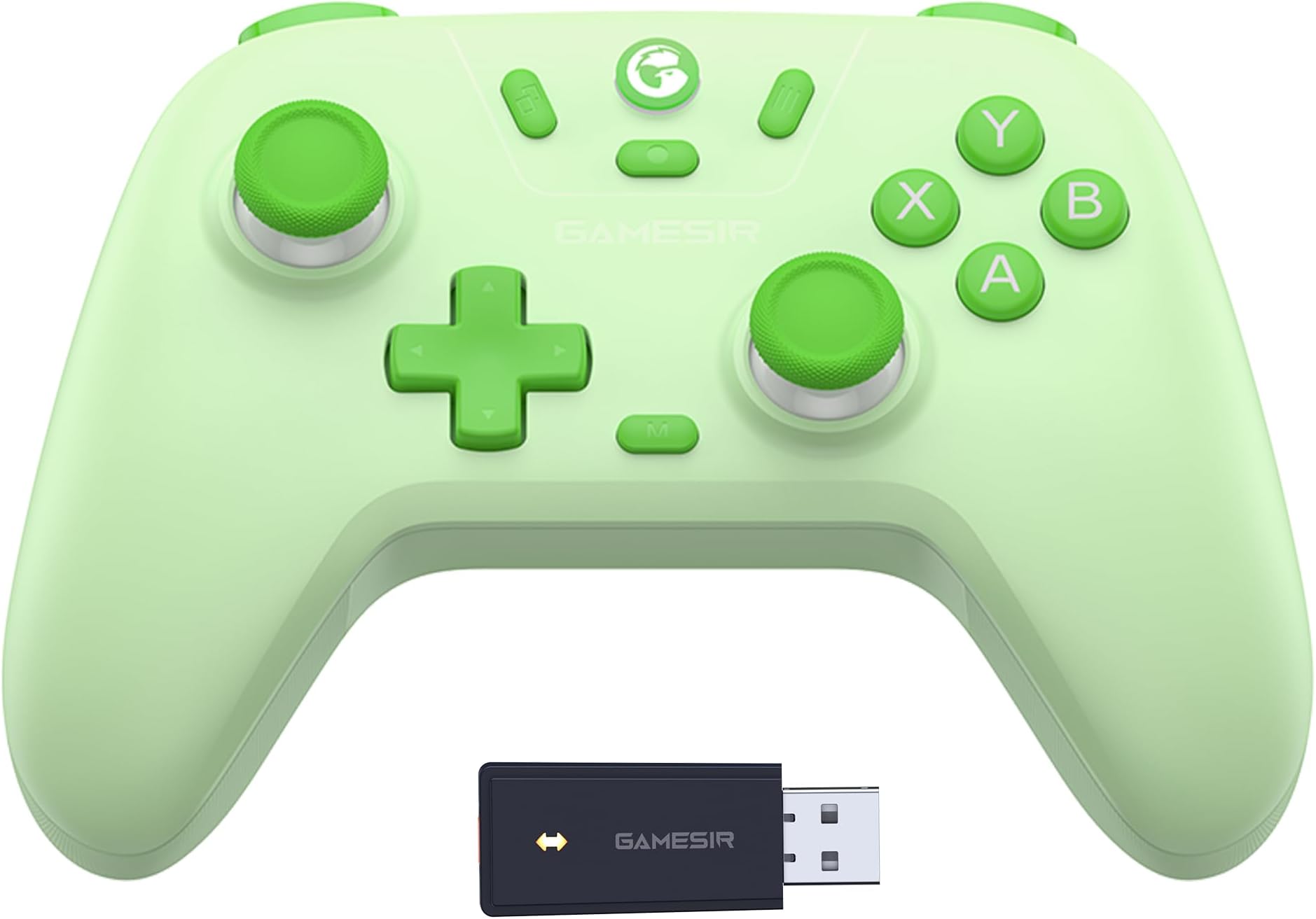 GameSir Nova Lite 2.4g Wireless Controller for Windows PC, iPhone, Android, Switch & Steam Deck, Bluetooth Controller Gamepad with Hall Effect Trigger,Turbo,Rumble Vibration (Green)