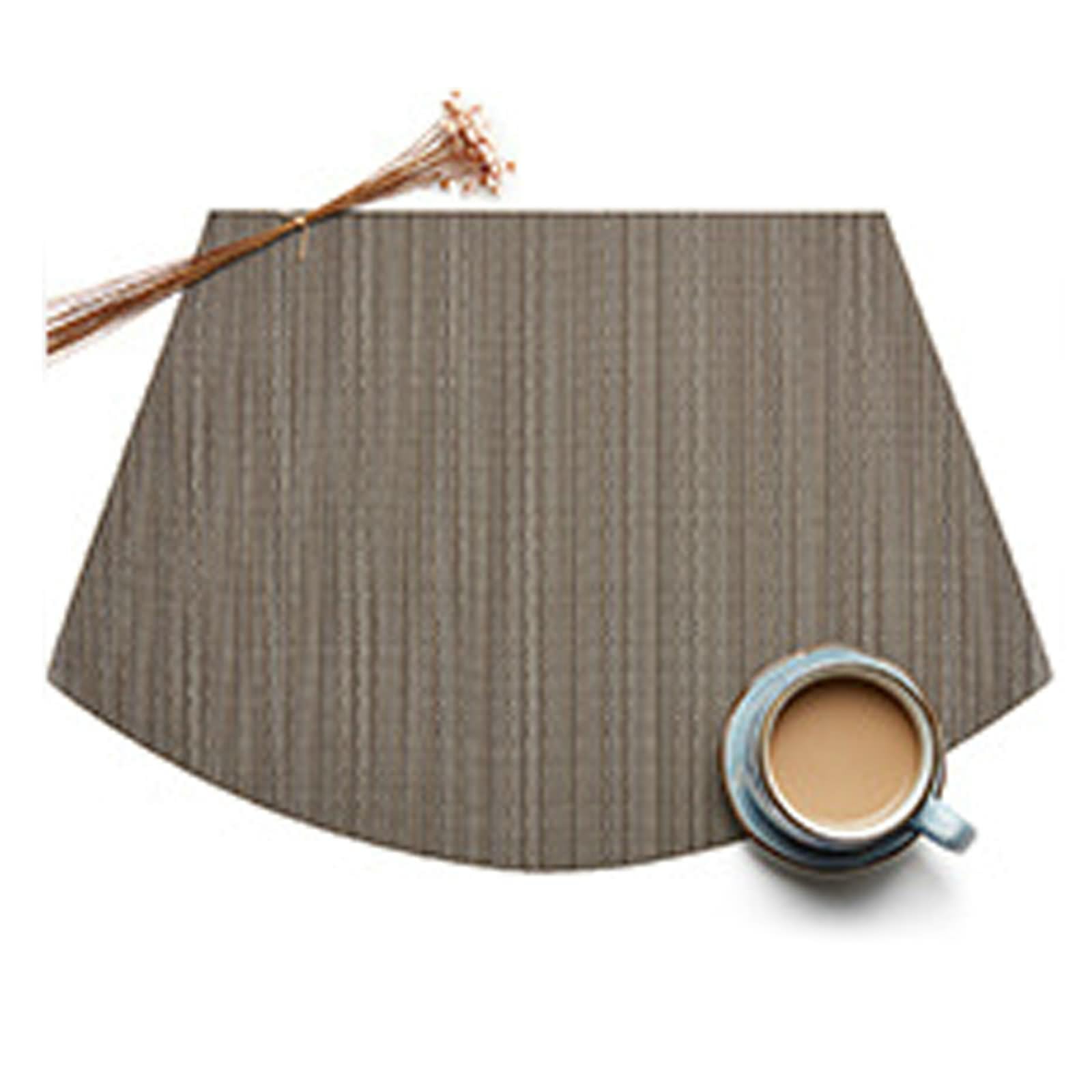 Elegante juego de 6 manteles individuales de PVC, 45 x 30 cm, color gris oscuro