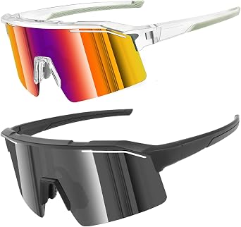 Polarized Sports Sunglasses for Men Women Unbreakable UV400 Protection Goggles Cycling Baseball Running Glasses