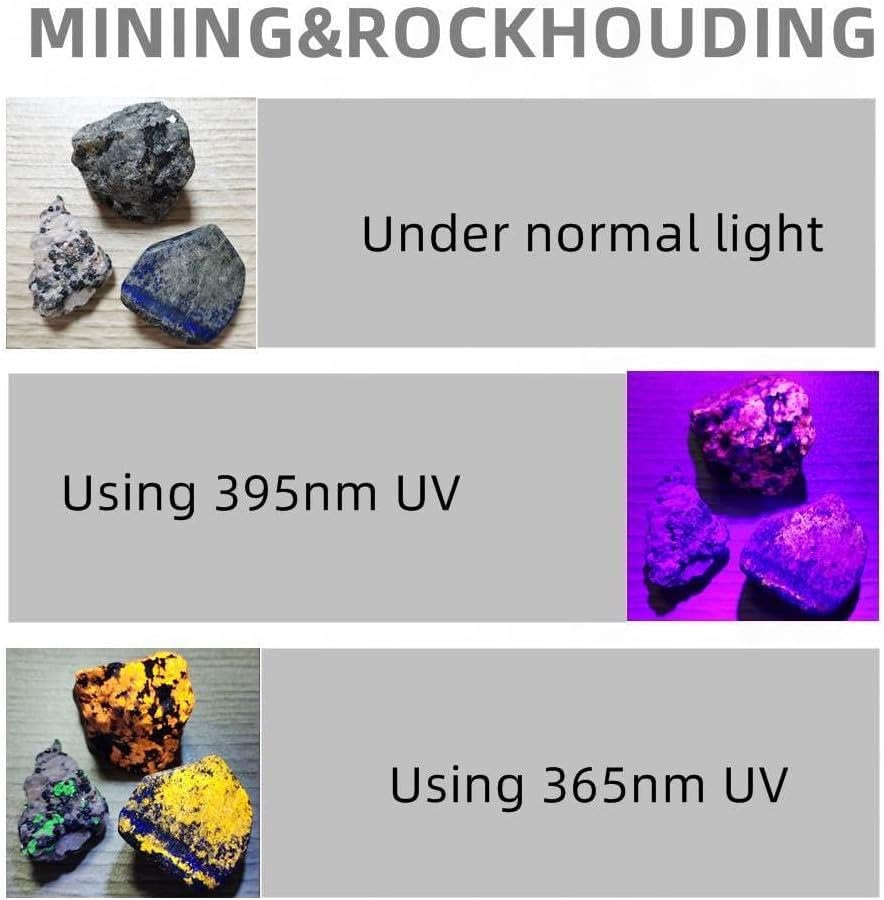 Valkyrie 365nm UV El Feneri Profesyonel Güçlü Işık Evcil Hayvan İdrar Tespiti, Para Kontrol, Akrep Mini UV Fener