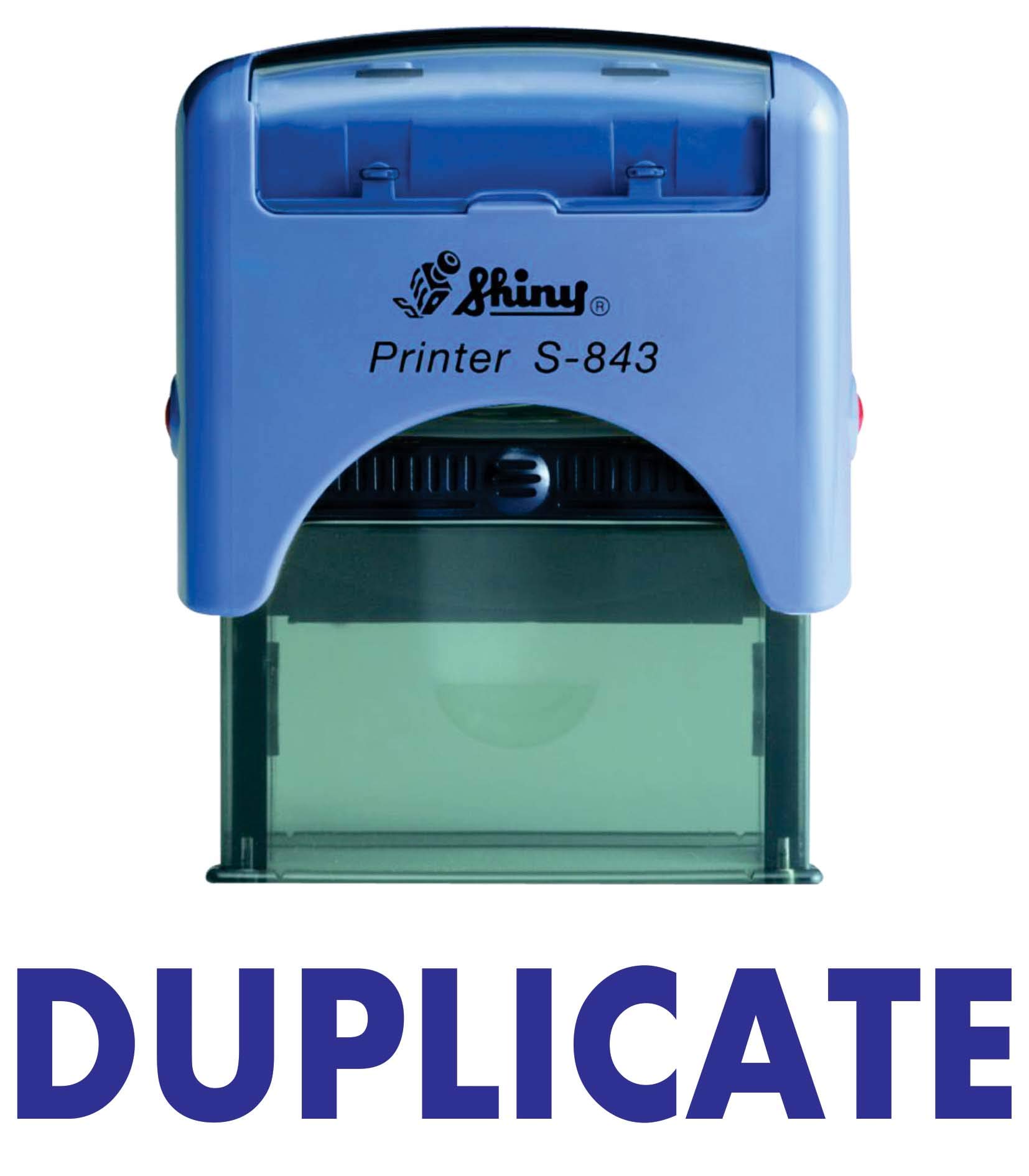 Webelkart Blue Duplicate Self Inking Rubber Stamp – Bold, Clean & Professional Stamp For Efficient Filing & Document Control – Refillable, Mess-Free & Long-Lasting – Ideal For Offices, Admins & Retail Use