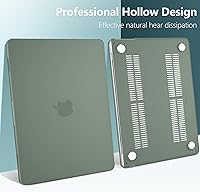 Vista 5 de TWOLSKOO Funda compatible con M4 MacBook Air de 15 pulgadas versión 2025-2023 M4 A3241 M3 A3114 M2 A2941, carcasa rígida de plástico, protector