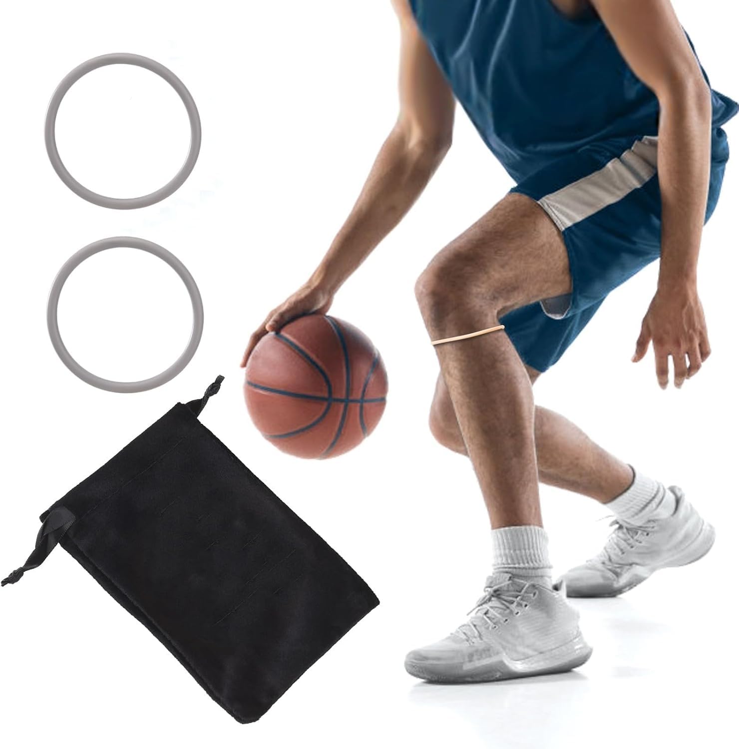 Patellar Tendon Support Strap,Silicone Knee Strap Patella Support Patellar Knee Brace Patella Tendon Support Strap for Hiking, Soccer, Jumpers Knee,