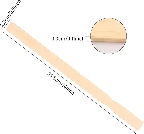 Miniatura 10 de Rewiss - Varillas de pintura de madera para remar de 10 pulgadas, agitadores para paletas de resina o madera para manualidades, marcadores de jardín