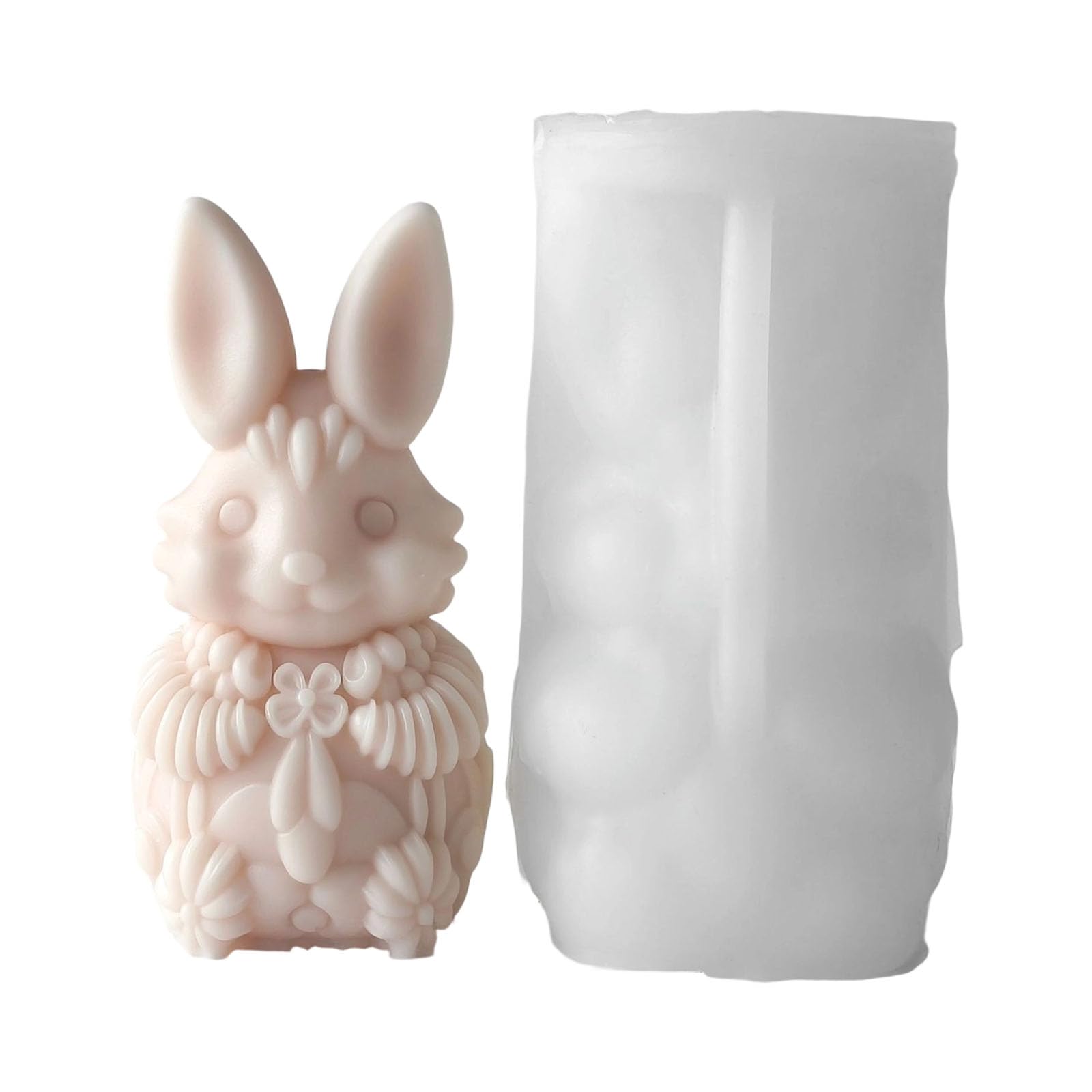 NEWFT Easter Chocolate Mold, Food Grade Flexible Demold for Soap Crafting Accessories Easter Chocolate Mold
