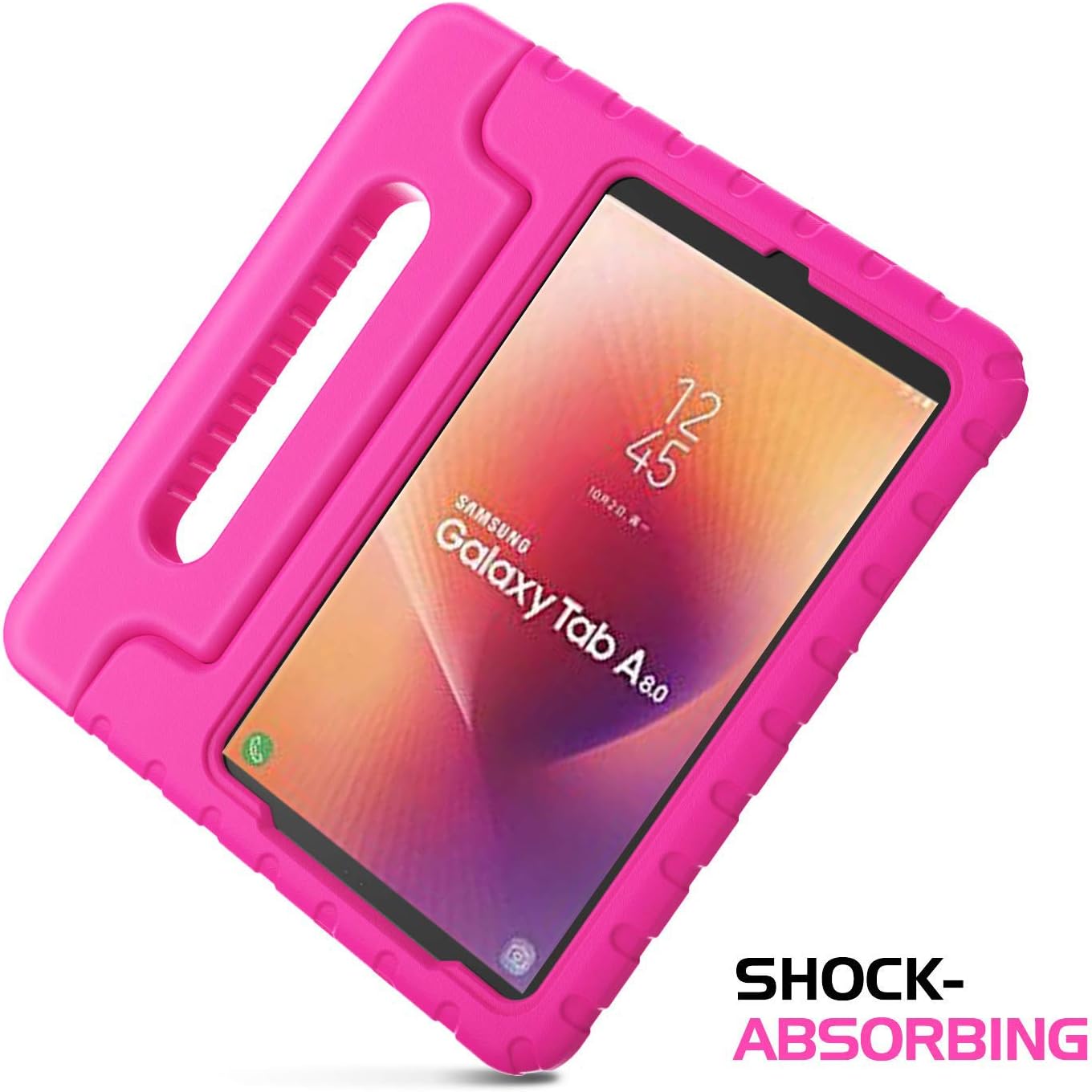BMOUO Kids Case for Samsung Galaxy Tab A 8.0 2017 (SM-T385 / T380) - Light Weight Shockproof Protective Handle Stand Kids Case Cover for Samsung Galaxy Tab A 8.0 inch 2017 T380 T385 Tablet - Rose
