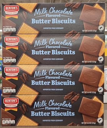 Specially Selected Butter Cookie Coated with Milk Chocolate Flavor 4.41oz 125g Four Boxes
