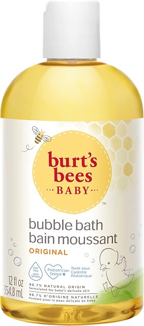 Burts Bees Baby Bubble Bath & Body Wash, Gentle Baby Wash For Daily Care, Tear-Free & Paediatrician-Tested, 354.8ml