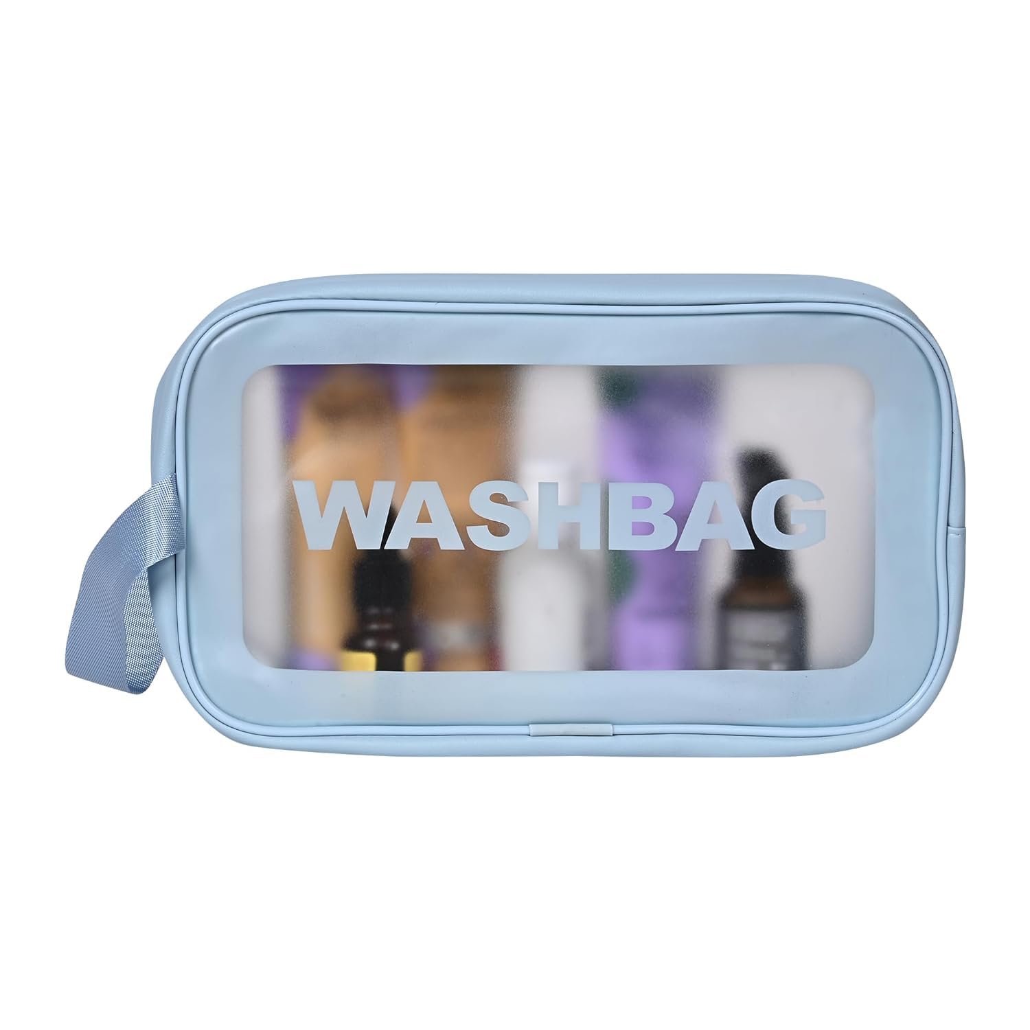 TS WITH TECHSUN Makeup Pouch Travel Toiletries Organizer Cosmetic Bags Portable Organizer Case Carry Pouch for Women Bathroom, Travel Essentials for Women, Toiletry Bag (Small, Blue)-image-8