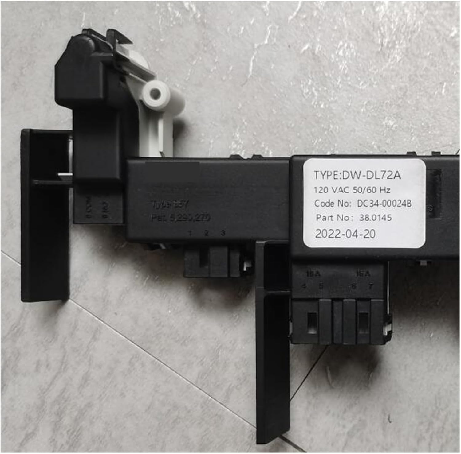 Electronic Door Lock Washing Machine Parts，Compatible for Samsung Washing Machine Door Lock DW-DL72A DC34-00024B 110V-127V Repair Parts