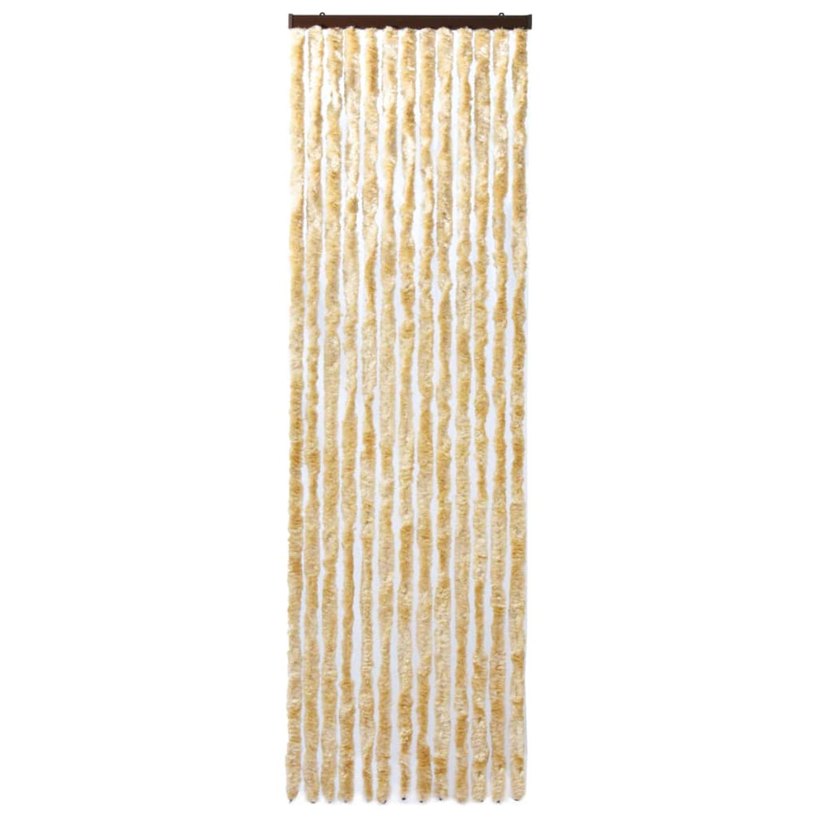 Homgoday Rideau anti-insectes | Beige | 56 x 200 cm | Léger et imperméable | Chenille en polypropylène Modèle315135