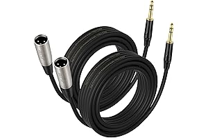 EBXYA 1/4" TRS to XLR Male Balanced Mic Microphone Cable 6ft, XLR...