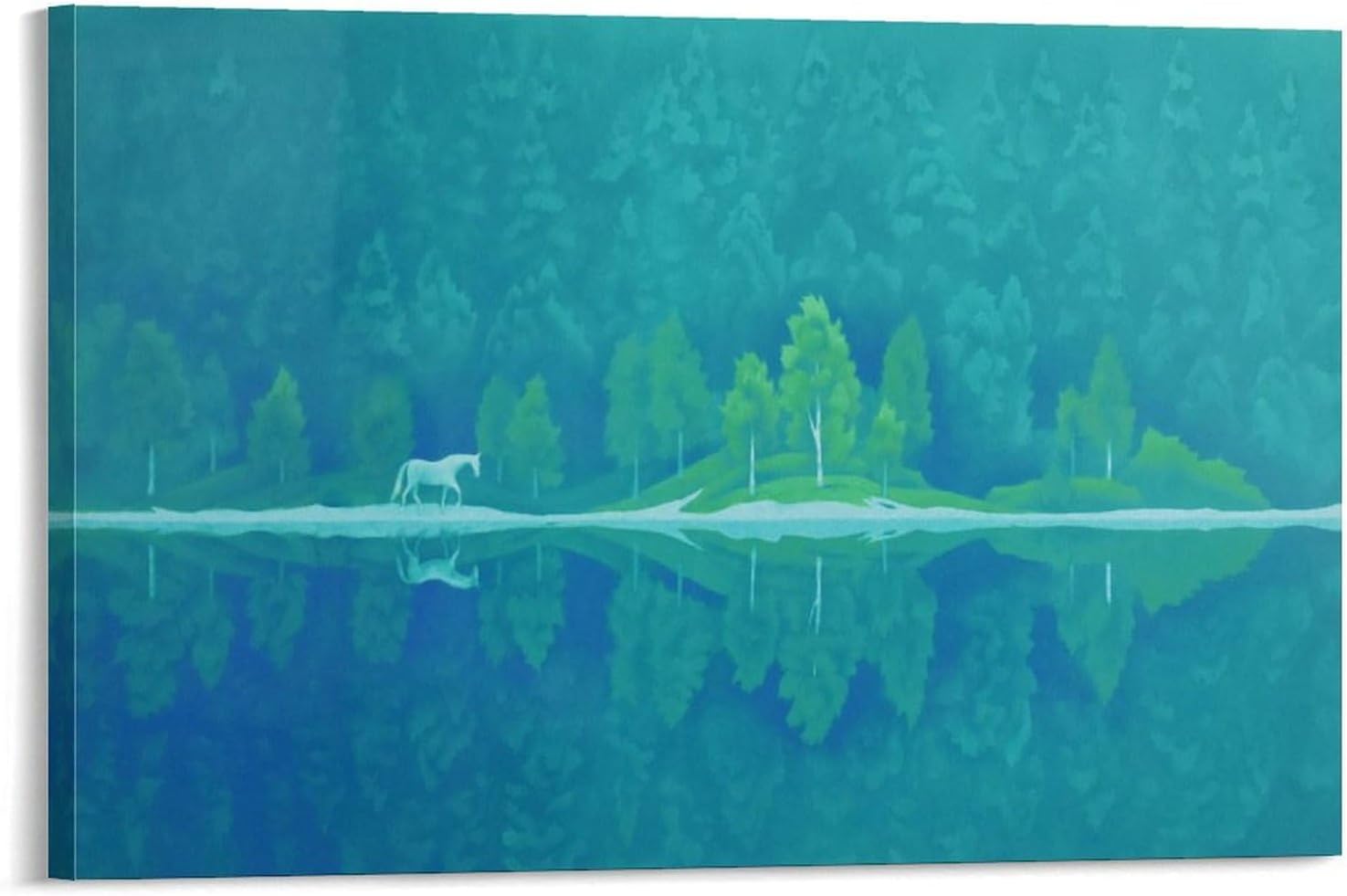 東山魁夷「緑響く」風景画有名画家、版画家、作家アール・デコ