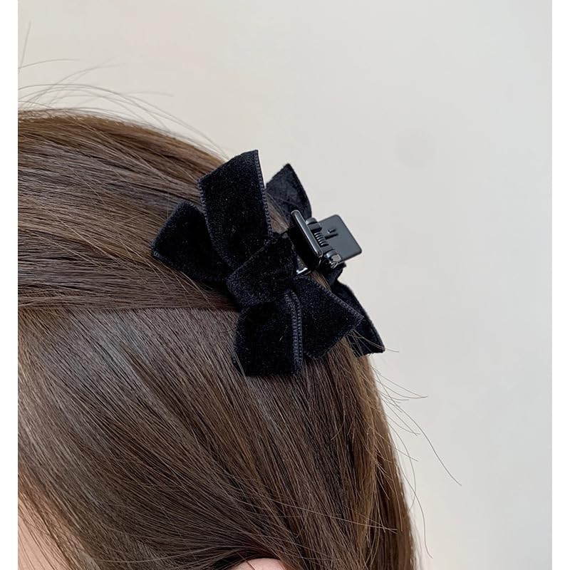 Pinzas de pelo negras con moño, pack de 2 piezas miniatura 5
