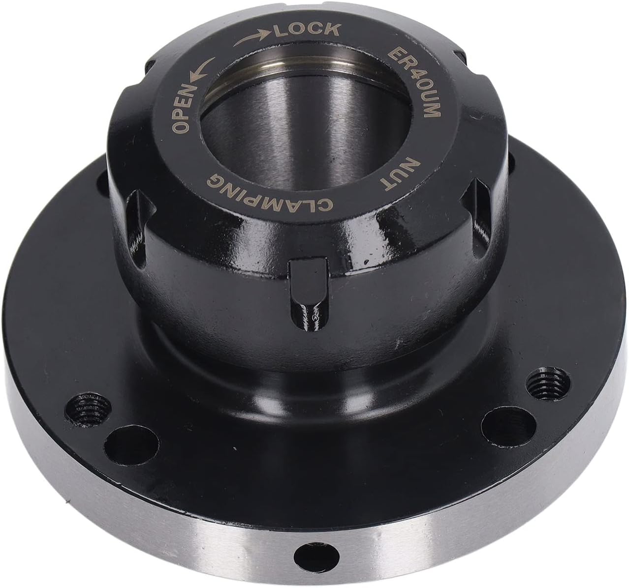 Collet Chuck ER40 Collet Lathe Chuck Carbon Steel Compact Replacement 100mm Diameter for CNC Milling Machine