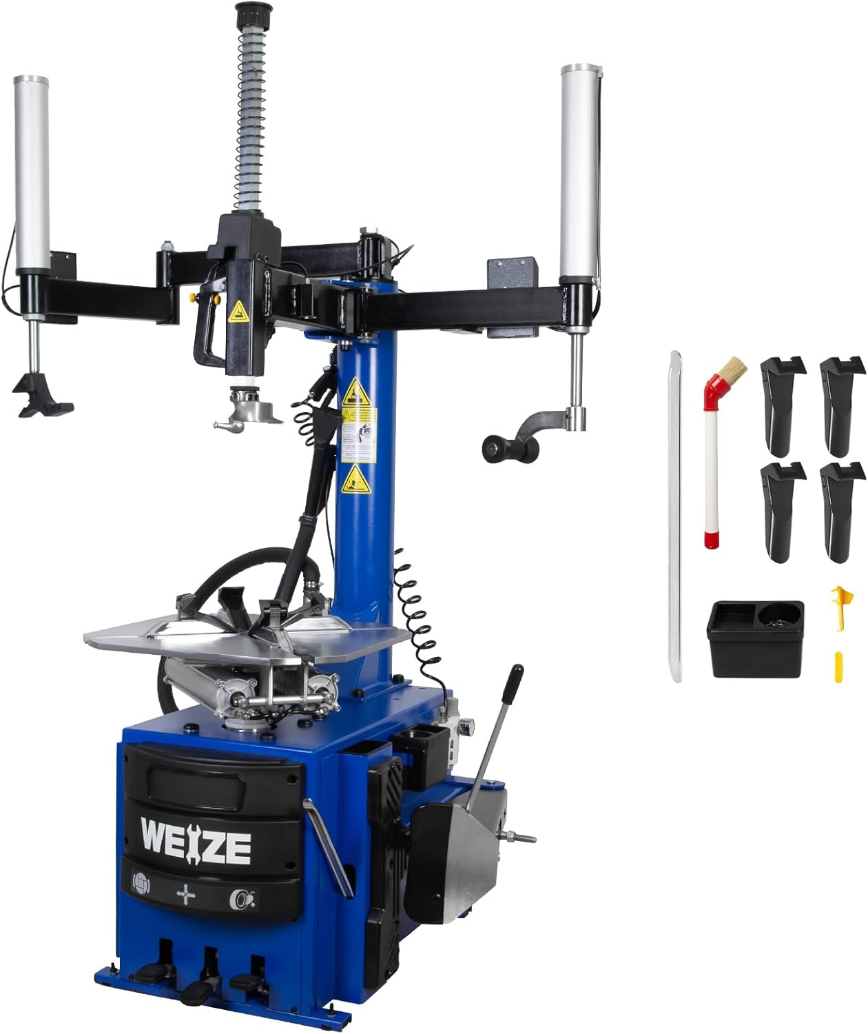 WEIZE 2 HP Tire Changer Automatic Wheel Changers Rim Clamp Assist with 2 Arms Repair Helpers Equipments, for Car, Garage, ATV,Heavy Duty Vehicle