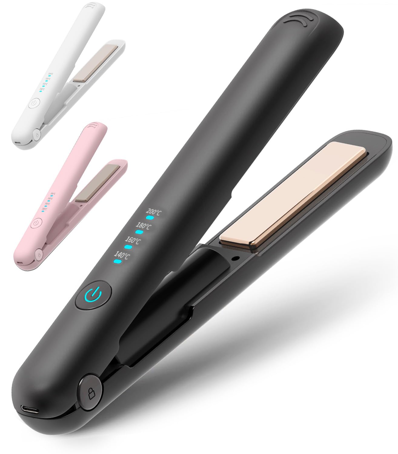 Amazon | ヘアアイロン コードレス 携帯用ポーチ付き カール