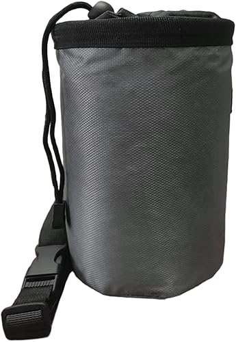 Bolsa de tiza de escalada en roca y cubo de bouldering, Oxford de 7.5 pulgadas con bolsillo con cremallera, accesorios ligeros de gimnasio para