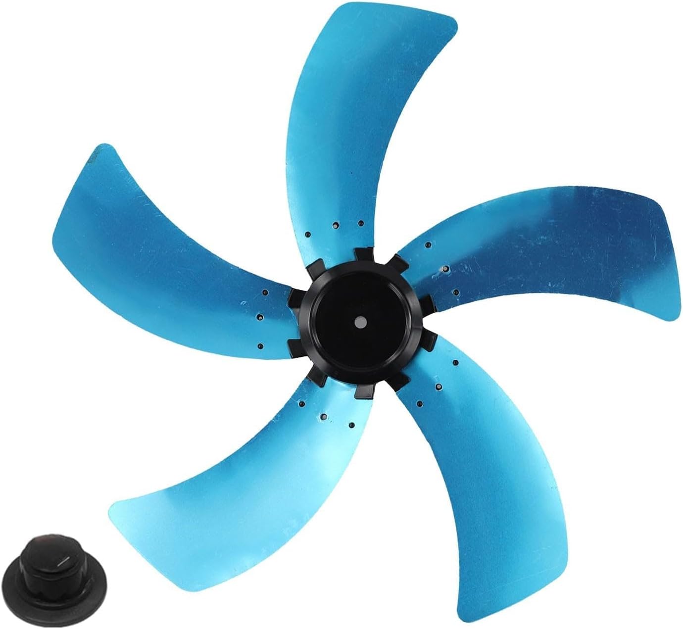 Compatible with 18 Inch Aluminum Fan Blade Replacement Parts,5-Blade Electric Stand Assembly with Nut Cover Base for Home Cooling Ventilation