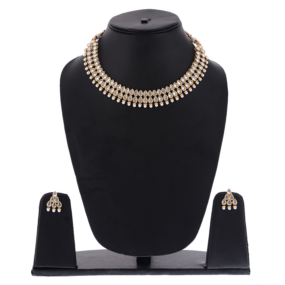 Traditional Brass Plated Necklace Set