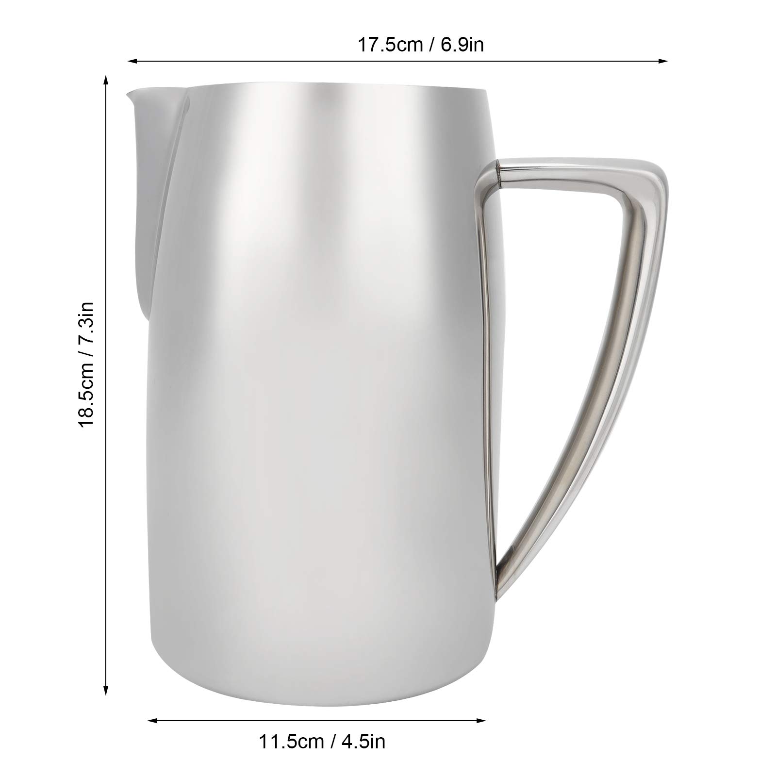 1.7L Stainless Steel Cold Water Kettle, Beverage Pot for Bar KTV, Inclined Design for Smooth Pouring, Ergonomic Anti slip Handle, sturdy and proof